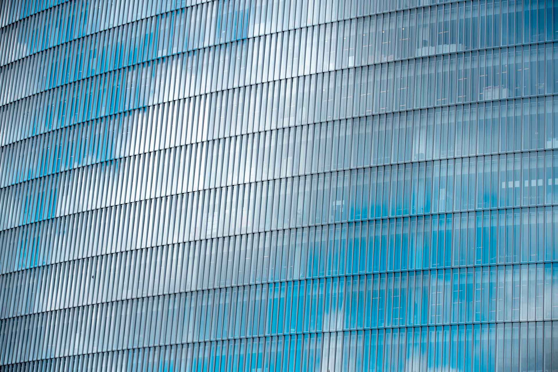 Close-up image of corporate building structure