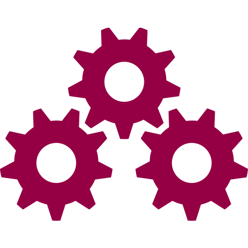 Three gears icon