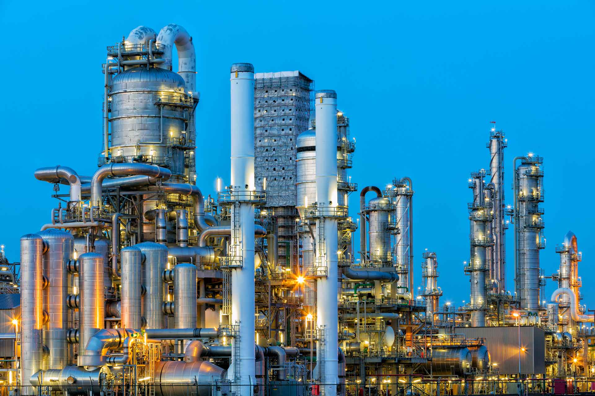 Petrochemical Plant At Dusk