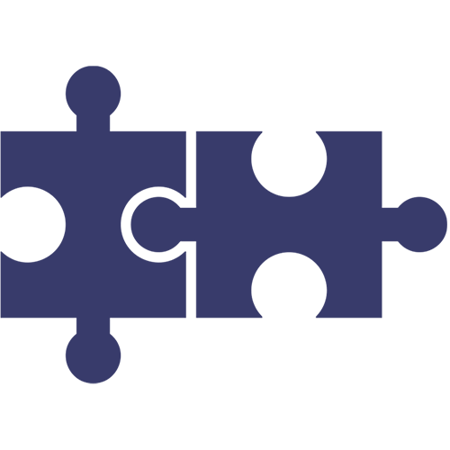 Two puzzle pieces icon